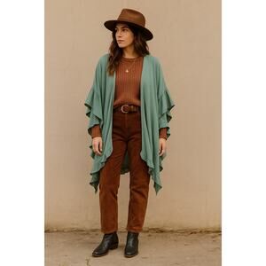 Vintage Bagatelle Suede Leather Western Brown Tapered Straight Pants Women’s 28